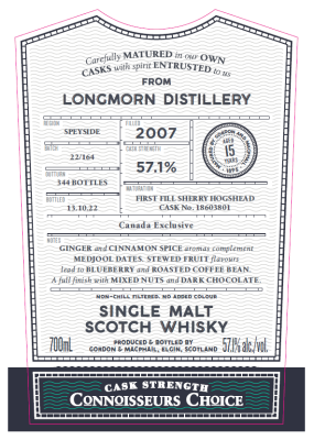 Gordon & Macphail, Connoisseur's Choice Longmorn 2007 #18603801