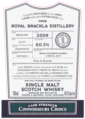 Gordon & Macphail, Connoisseur's Choice Royal Brackla 2009  #6415