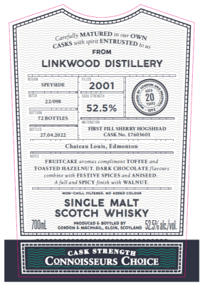 Gordon & Macphail, Connoisseur's Choice Linkwood 2001