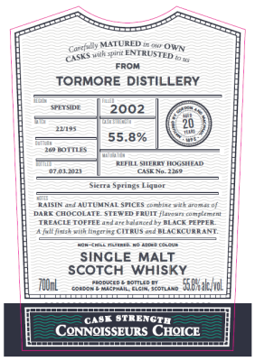 Gordon & Macphail, Connoisseur's Choice Tormore 2002