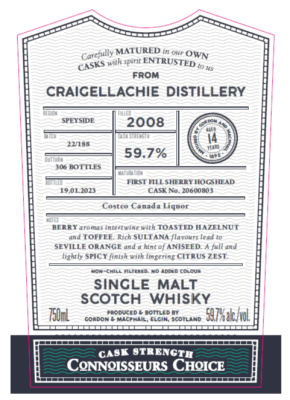 Gordon & Macphail, Connoisseur's Choice Craigellachie 2008 #20600803