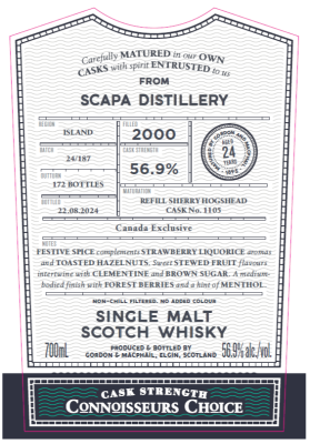 Gordon & Macphail, Connoisseur's Choice Scapa 2000 #1105, 2000