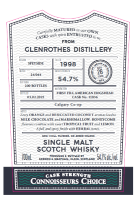Gordon & Macphail, Connoisseur's Choice Glenrothes Coop 1998 #11836