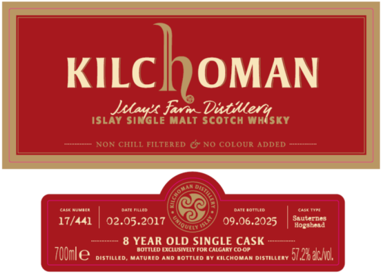 Kilchoman, Single Cask 17/441 Calgary Co-Op
